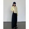 Calça Casual Feminina Nantao com Cordão 2026 Nova Fina de Caimento Solto Cintura Elástica Emagrecedora Simples Solta Calça de Perna Larga