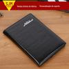 Bloco de Notas Profissional Aobo Preto Pu para Negócios, Caderno Ecologicamente Correto e Delicado, Material Escolar para Estudantes e Escritório