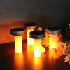 Tapa de frasco de albañil solar creativa transfronteriza lámpara de simulación de llama led lámpara de frasco de albañil para exteriores decoración de jardín y patio