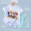 Conjunto Deportivo Infantil Temático de Restaurante de Suzi, Camiseta de Manga Corta y Shorts de Secado Rápido, Ropa de Casa Fresca para Niños y Niñas