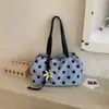 Bolsa Tote de Gran Capacidad para Viajes Diarios de Mujeres 2026 Verano Estilo Coreano Nicho Lunares Bolso de Hombro Cruzado de Alta Gama