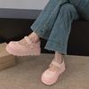 Zapatos de Cuero Versátiles Estilo Británico Mary Jane para Mujer 2025 Verano Nuevos Mocasines Retro con Lazo de Perlas para Mujer