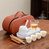 Juego de Té de Viaje Jade Mate Regalo de Acompañamiento con Bandeja de Té Mangos Tapa de Tetera Taza Juego de Té Traje de Regalo Regalo con Logo Personalizado