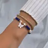 Moda Transfronteriza Europea y Americana Estilo Dulce Sencillo Colgante de Mariposa Cuentas de Resina Pulsera Versátil de Nicho para Mujer Joyería