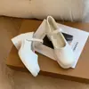 Sapatos Femininos Mary Jane da Moda com Solado Grosso e Aumento de Altura Estilo Francês Tendência, Novos Sapatos de Salto Bloco Estilo Ins Primavera/Outono 2025