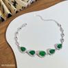 Pulsera de Plata Esterlina S925 Moda para Mujer Pulsera de Calcedonia Versátil Temperamento Sencillo Pulsera de Alta Gama para Regalo de Novia