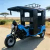 Motocicleta de tres ruedas personalizada tipo tuk-tuk propulsada por combustible para el transporte de pasajeros, popular en África para la exportación de comercio exterior