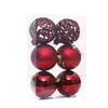 Decorações de Natal Bola de Natal 6CM8CM Pingente Luz de Natal Bola de Plástico Oca Galvanizada Suprimentos