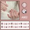 Nuevas Piezas de Manicura Estrellas de Color Rosa Natural Saltarina Cuadrado Europeo Corto Estilo Suave de Nicho Combinan con Todo 30 Piezas Uñas Postizas
