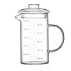 Vaso de Vidrio Resistente al Calor Personalizable con Taza Graduada, Matraz Medidor de Gran Capacidad, Vaso de Vidrio de una Sola Capa para Hornear en la Cocina y Uso Profesional