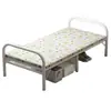 Cama individual plegable para uso doméstico, cama con estructura de hierro para viviendas de alquiler, cama sencilla para dormitorio de trabajadores, cama para siesta en la oficina, cama de acompañante portátil