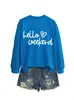 Amazon eBay site independente moda casual confortável feminina olá fim de semana coração outono e inverno moletom