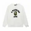 Sudadera Camuflada de Marca de Moda Transfronteriza de Comercio Exterior para Hombre Otoño e Invierno Manga Larga Estampado de Letras Holgada Cuello Redondo Pulóver Top Casual