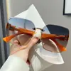Óculos de Sol Coloridos Sem Aro, Estilosos e Versáteis, Óculos de Sol Femininos, Óculos de Uso Duplo Dia e Noite, Nova Moda 2025 Estilo Commuter