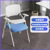 Silla Plegable de Entrenamiento con Mesa, Diseño Moderno y Sencillo, Silla de Conferencia Reclinable con Ruedas, Móvil