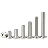 Tornillos de acero inoxidable 304 en stock, tornillos de cabeza plana hexagonal avellanada M2-M10, tornillos para muebles de cabeza plana avellanada