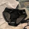 Ropa interior de encaje estilo francés sexy estilo Pure Desire para mujer, sin costuras, seda de hielo, nuevo estilo 2024, malla de algodón puro, entrepierna triangular.