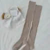 Meias meias femininas longas primavera e outono combinam com botas longas meias acima do joelho meias coreanas de coxa retalhos meias trendy largas meias de Zhuji