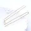 Preserva Cor Ouro 14K Banhado 12mm Malha Forma U Onda Grampo de Cabelo Acessório de Cabelo DIY Peças de Decoração para Grampo de Cabelo