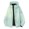 Traje de asalto para exteriores color camello mismo estilo tres en uno para mujer cortavientos impermeable forro de plumón carcasa rígida chaqueta de ropa de montañismo hombre