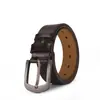 Cinturón hombre retro piel extendido 140cm piel genuina 170cm talla grande hebilla de pasador cinturón al por mayor