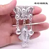 Joyería de Plata Imitación Miao Joyería de Aluminio Accesorios Ligeros de Burbuja con Forma de Durazno Decoración de Ropa de Minorías Étnicas Accesorios DIY de Estilo Étnico