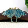 60493 Cobre Estilo Antigo Joias DIY Feito à Mão Gotejamento de Óleo Coroa de Cabelo Material Acessórios 38*59mm Borboleta Azul Queimado Acessórios