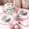 Ca142 Rosa Ballet Decorativo Formato de Jogo Americano Decoração de Festa Papel Louça Descartável Jogo Americano Moldado
