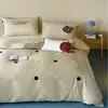 Juego de tres o cuatro piezas de algodón de fibra larga de Xinjiang, funda de edredón 100% algodón, estilo lindo y femenino, ropa de cama de algodón puro para dormitorio, sábana bajera en stock