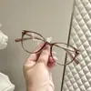 Estilo Ins Versión Coreana Nuevo Marco de Gafas Liso Artístico Lentes Lisos Anti-Luz Azul para Estudiantes con Lentes Graduados
