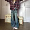 Design Chique, Corte Justo, Realça a Altura, Emagrecimento, Calça Flare Levemente Aberta, Lavagem Vintage, Desgastado, Cintura Baixa, Calça Flare Versátil