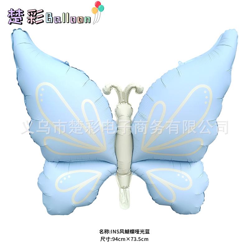 INS风蝴蝶哑光蓝cc