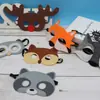 Máscara de Fieltro Fiesta de Jardín de Infancia Baile de Graduación Vestido de Fiesta Infantil Accesorios para Fotografía Lobo Gris Fantasía Oso Zorro