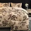 2026 Nuevo Modelo Xiaomi Mink Estilo Vintage Francés Juego de Cuatro Piezas Estampado Juego de Sábana para Cama de 1.8m Susurro de Mariposa