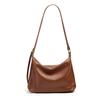 Bolsa Tote de Couro a Óleo para Mulher, Grande Capacidade, Ombro, Trabalho, Verão, Nova, Couro Macio, Nicho, Transversal, Versátil, Trabalho