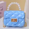 Bolsa Transversal Feminina Estilo Novo, Porta-moedas com Corrente, Bolsa de Mão Feminina com Pérolas, Mini Bolsa de Gelatina Dopamina Atacado