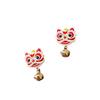 Aretes Rojos de León Pequeño para el Año Nuevo, Festivos Aretes de Estilo Chino Nuevo 2024, Aretes Estilo Año Nuevo para Mujeres