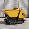 Volquete de orugas todoterreno para transportar mercancías, volquete hidráulico de descarga automática giratorio 180 grados izquierda/derecha
