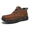 Sapatos de Couro Genuíno Tamanho Grande Outono 2026 para Homens, Sapatos para Exterior, Sapatos de Trabalho Masculinos, Sapatos para Dedão Grande, Sapatos Casuais de Couro com Solado Grosso para Homens