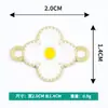 Atacado Transfronteiriço Versão Coreana Pingente Duplo Trevo de Quatro Folhas Gota de Óleo Diamante Liga de Zinco Colar Pulseira Pingente Joias Acessórios DIY