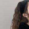 Diadema Retro de Terciopelo de Algodón de Color Puro de Ala Ancha para Mujer en Otoño e Invierno, Diadema de Techo Alto para Lavado de Cara y Presión de Cabello, Accesorio para el Cabello Versátil para Salir