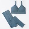 Comércio exterior transfronteiriço grande U-back sutiã esportivo conjunto de rosca fitness ioga suporte superior esportes tubo top calças duas peças