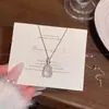Collar Colgante de Calabaza Transparente Frío y Elegante para Mujer, Sencillo y Gracioso, Cadena Versátil para Clavícula, Accesorio de Buena Suerte y Prosperidad