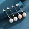 Brincos Argola Grandes com Pérolas e Agulha de Prata Personalizados, Estilo Exagerado de Nicho da Moda, Sensação de Alto Padrão, Brincos Versáteis Retrô Franceses