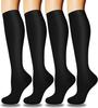 4 pares de calcetines deportivos de presión transfronterizos para mujer, calcetines de pantorrilla para saltar la cuerda, calcetines elásticos de compresión, venta al por mayor