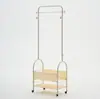 Cabide com bolsa de tecido, camada dupla, grande capacidade, prateleira de armazenamento de guarda-roupa conveniente para uso doméstico na sala de estar e no quarto, varal de roupas, cabide de roupas