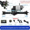 Eixo traseiro de triciclo elétrico 1000W com disco de freio eletromagnético eixo de transmissão, carrinho de mão para canteiro de obras 600kg kit de conversão completo
