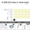 Luminária COB com controle de porta dupla conjunto luz ambiente armário