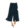 Primavera e Verão Plissado Calças Largas Cintura Alta Emagrecimento Calças Casuais Femininas Estilo Coreano Tamanho Grande Chiffon Plissado Preto Calças Tornozelo