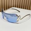 Óculos de Sol Vintage Peça Única Cobra Feminino Milênio Ins Alto Nível Cyber Celebridade Resistente a UV Óculos de Sol Côncavos